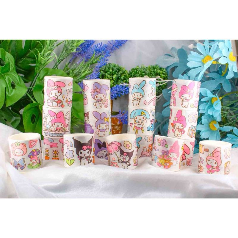 

STICKER ROLL VIRAL MOTIF SANRIO /WASH TAPE KARAKTER /SELOTIP BOX/STIKER GULUNG DIY AESTHETIC SANRIO