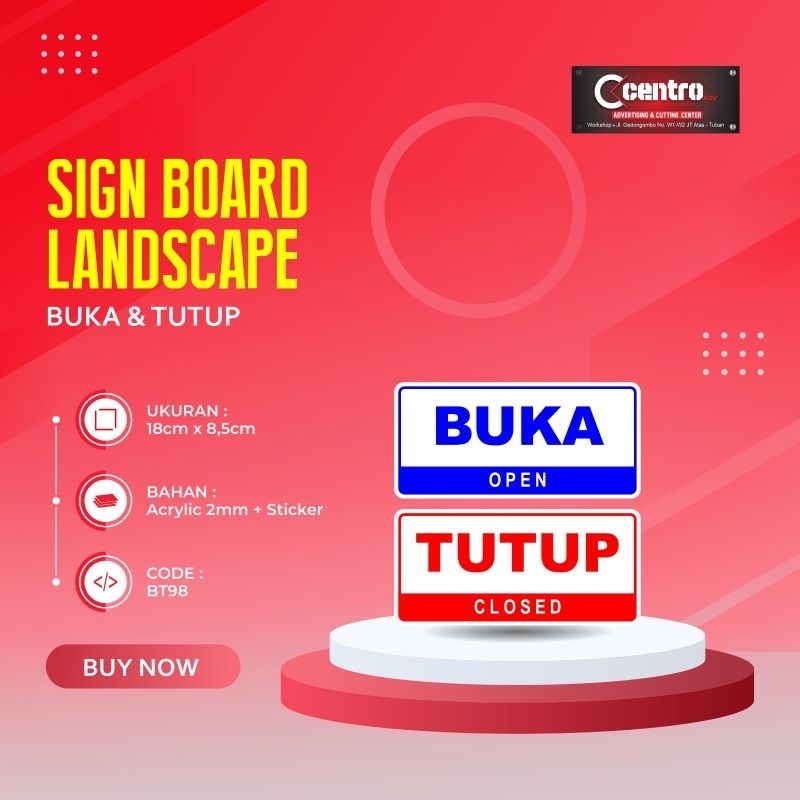 BUKA TUTUP TOKO/AKRILIK/AKRILIK CUSTOM