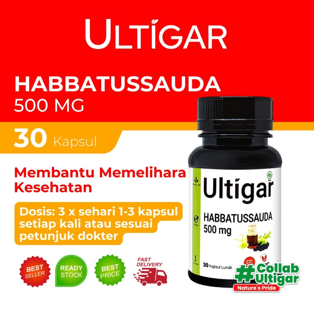Ultigar Habbatussauda 500 mg ISI 30 KAPSUL LUNAK
