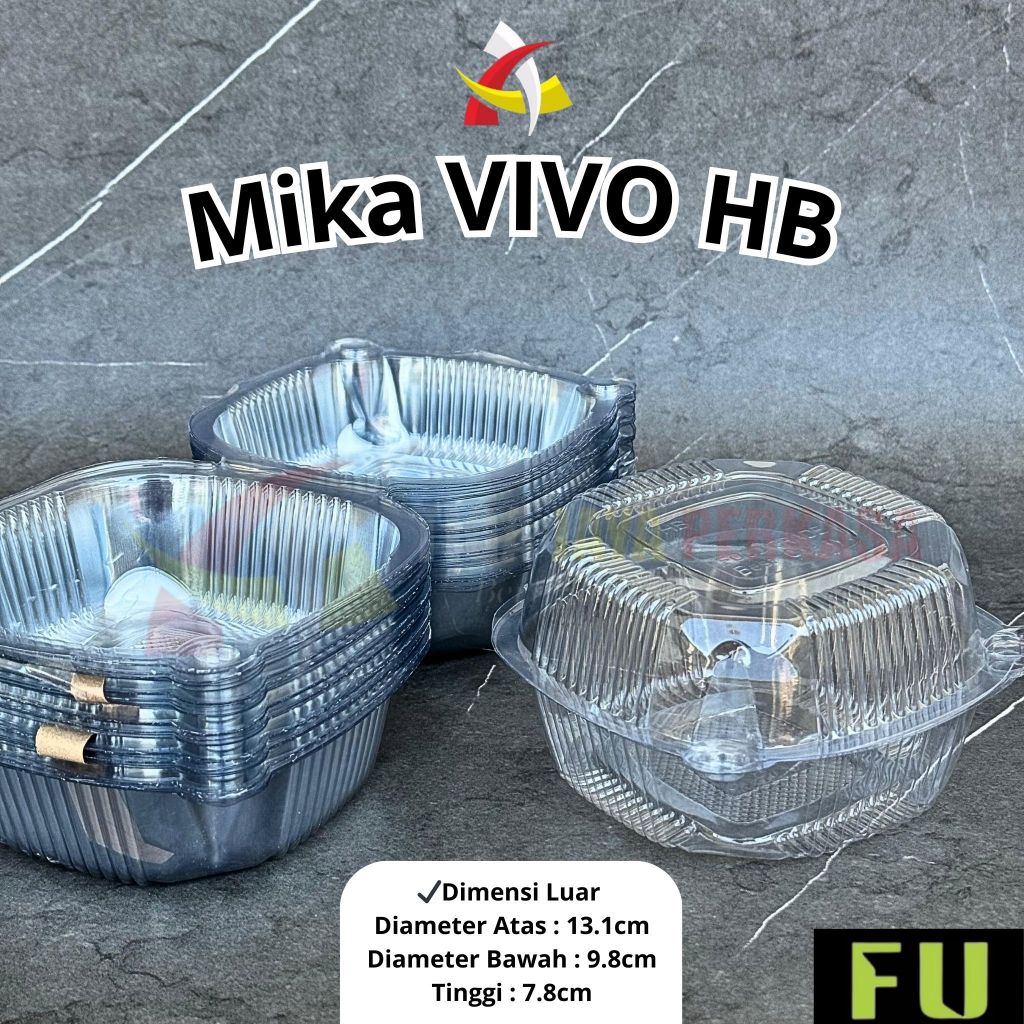 Mika VIVO HB / Mika Burger Hamburger Pentol Batagor / Kotak Burger / Kotak Kentang Goreng @50pcs