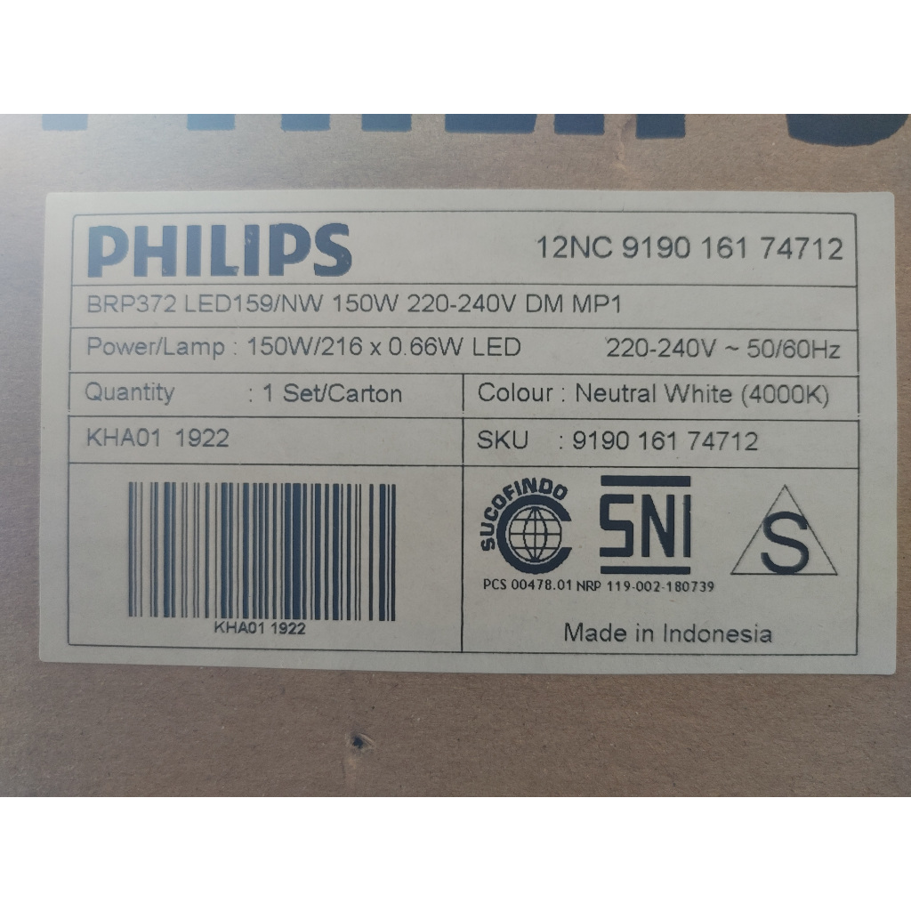 PHILIPS BRP372 LED 131 138 159 /NW 120W 150W 220-240V DM MP1 Lampu Jalan PJU