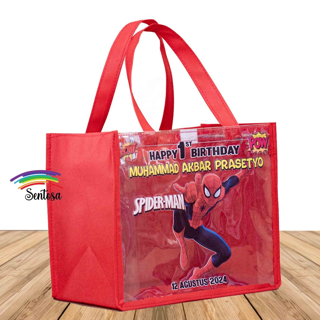 

Tas Ultah Mika Cetak Kombinasi Kain free Design