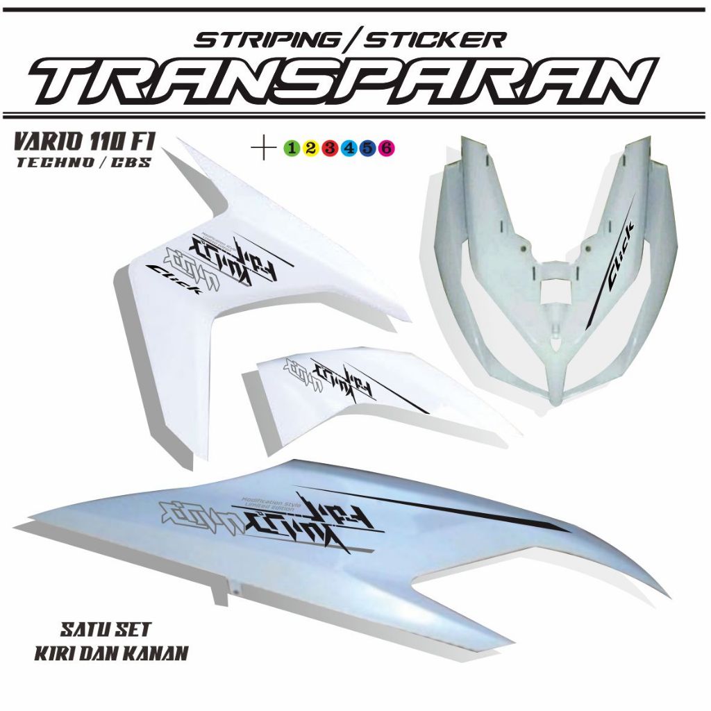 STRIPING STIKER VARIASI VARIO 110 TECHNO / CBS VARIASI VARIO 110 TECHNO TRANAPARAN
