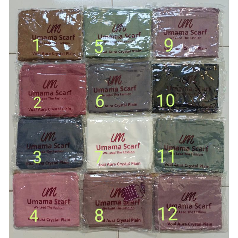 Jilbab segiempat polos Umama Scarf