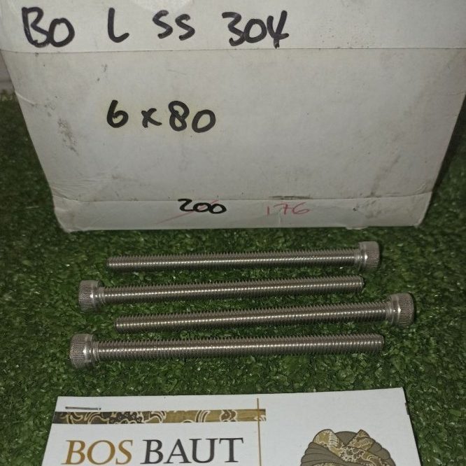 Baut L Stainless SS304 M6 x 80