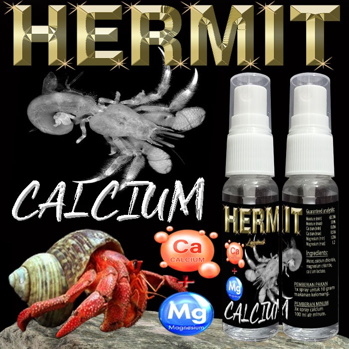 HERMIT KALSUM CAIR CALCIUM LIQUID PANTAI KEONG DARAT KELOMANG KEPITING PETAPA OBAT VITAMIN SUPPLEMEN