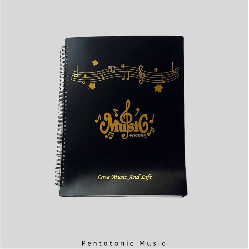 

Love Music and Life File Folder Clear Holder Musik Partitur Pentatonic Music Gift Kertas