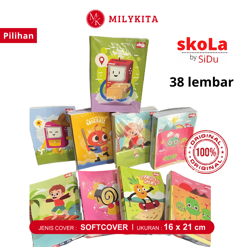 

Buku Tulis Sekolah Murah 38 Lembar – 1 Pack Isi 10 Pcs Skola by Sidu, Promo Grosir + Gratis Ongkir