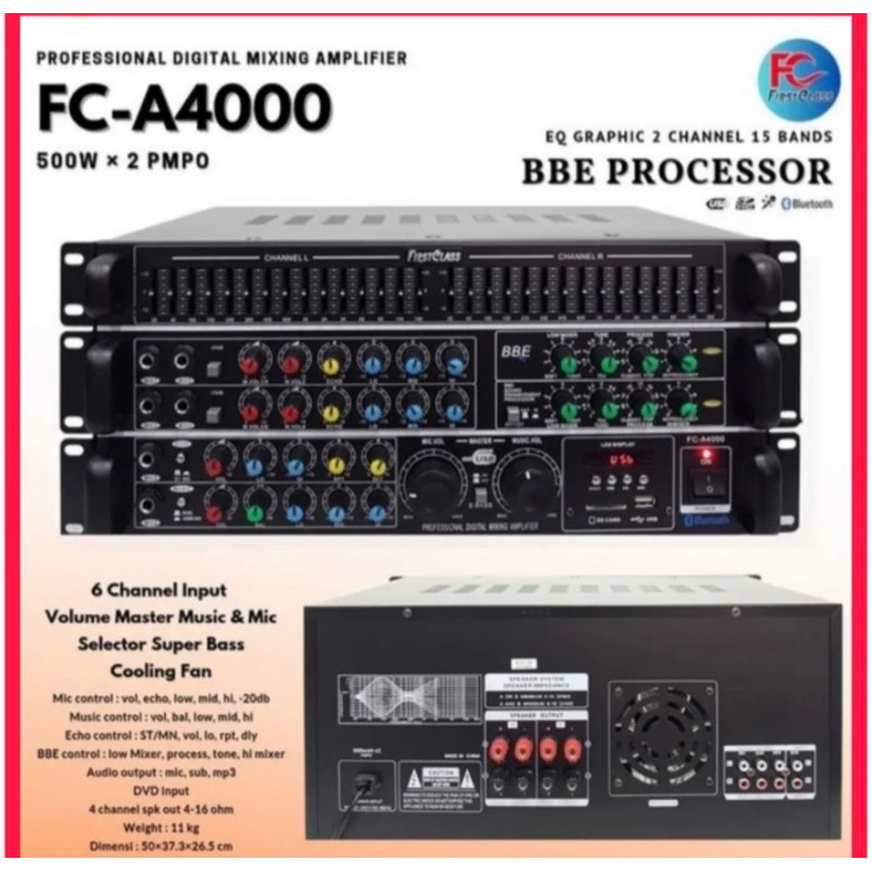 power amplifier firstclass fc a4000 original bluetooth FCA 4000