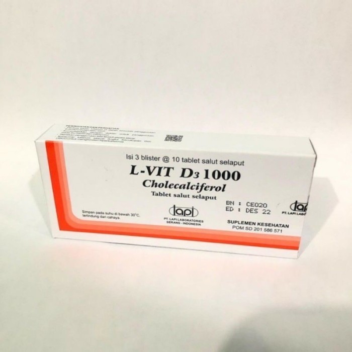 L-Vit D3 1000 iu cholecalsiferol box