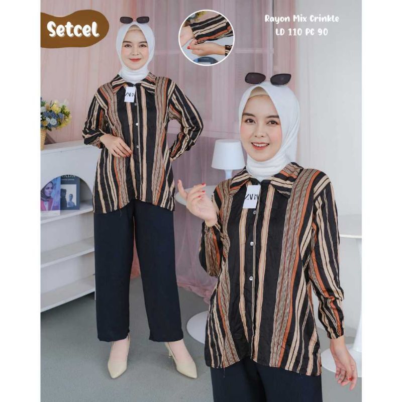 SETELAN WANITA SALUR BAHAN RAYON MIX CRINKLE LD 110 // SETELAN SALUR WANITA // SETELAN SALUR WANITA 