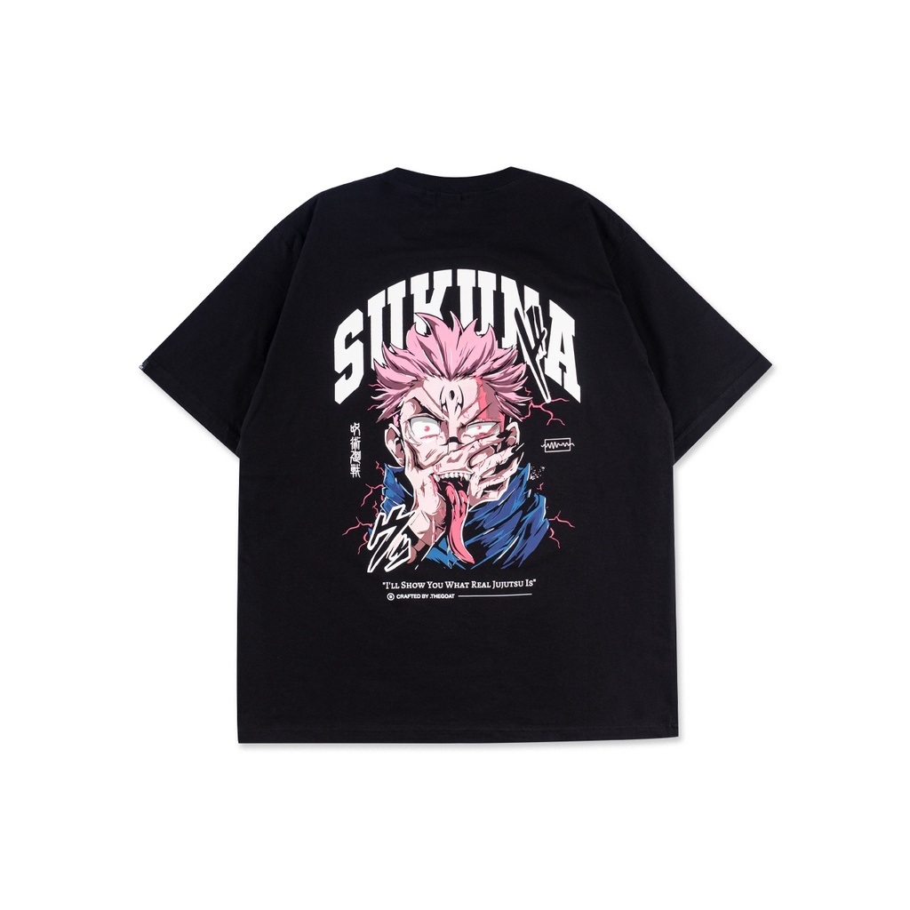 Kaos Baju Anime The Goat Sukuna Anime Jujutsu Kaisen Pakaian Pria Cotton Combed 24s Free Stiker