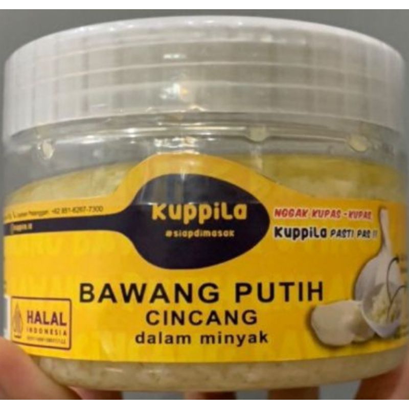 

Kuppila Bawang putih cincang dalam minyak 200gr