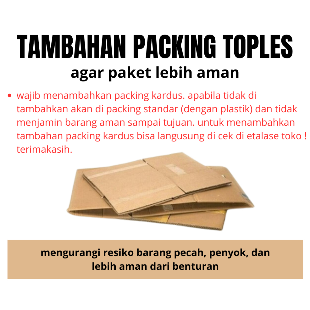 

tambahan packing kardus toples