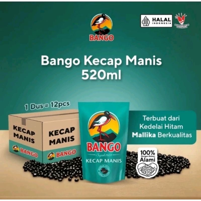

( Paket Isi 12 ) Bango Kecap Manis 520ml / 720g Kemasan Pouch