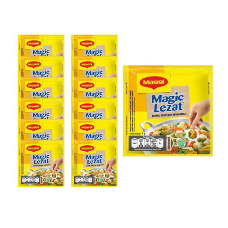 

MAGGI MAGIC LEZAT RENTENG (12X7g) / PENYEDAP RASA MAGIC LEZAT 1 RENTENG (12 SACHET)