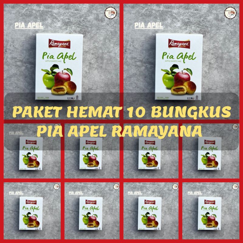 

[PAKET HEMAT] 10 BUNGKUS CAMILAN PIA BUAH APEL RAMAYANA SHYIF ISI 6 BIJI OLEH-OLEH MALANG