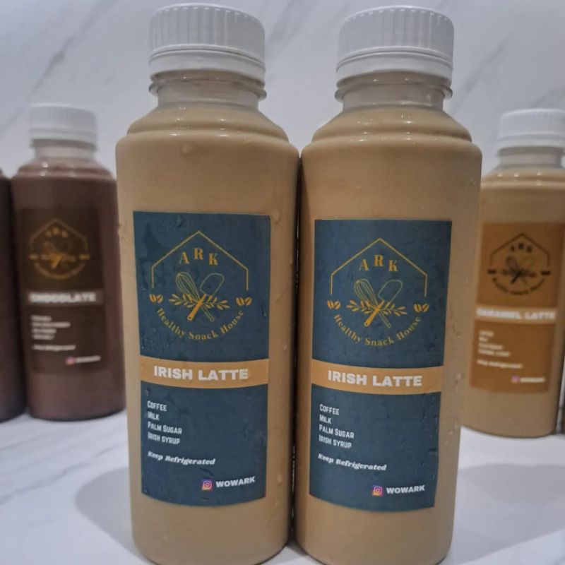 

kopi botol caramel latte irish latte cokelat