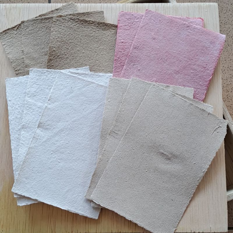 

(10 lembar) Kertas Daur Ulang Warna Warni | Handmade Paper | Recycled Paper