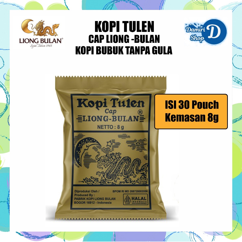 

Kopi Tulen Cap Liong Bulan 8gr Tanpa Gula Ecer