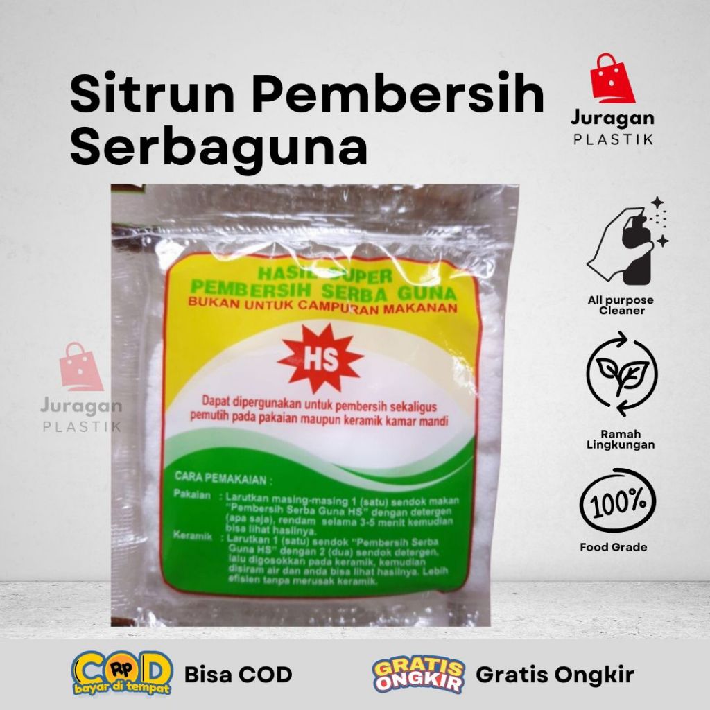 Sitrun Pembersih Serba Guna HS (bukan untuk makanan) / Sitrun Pembersih Serba Guna Cap Gresikan (bis