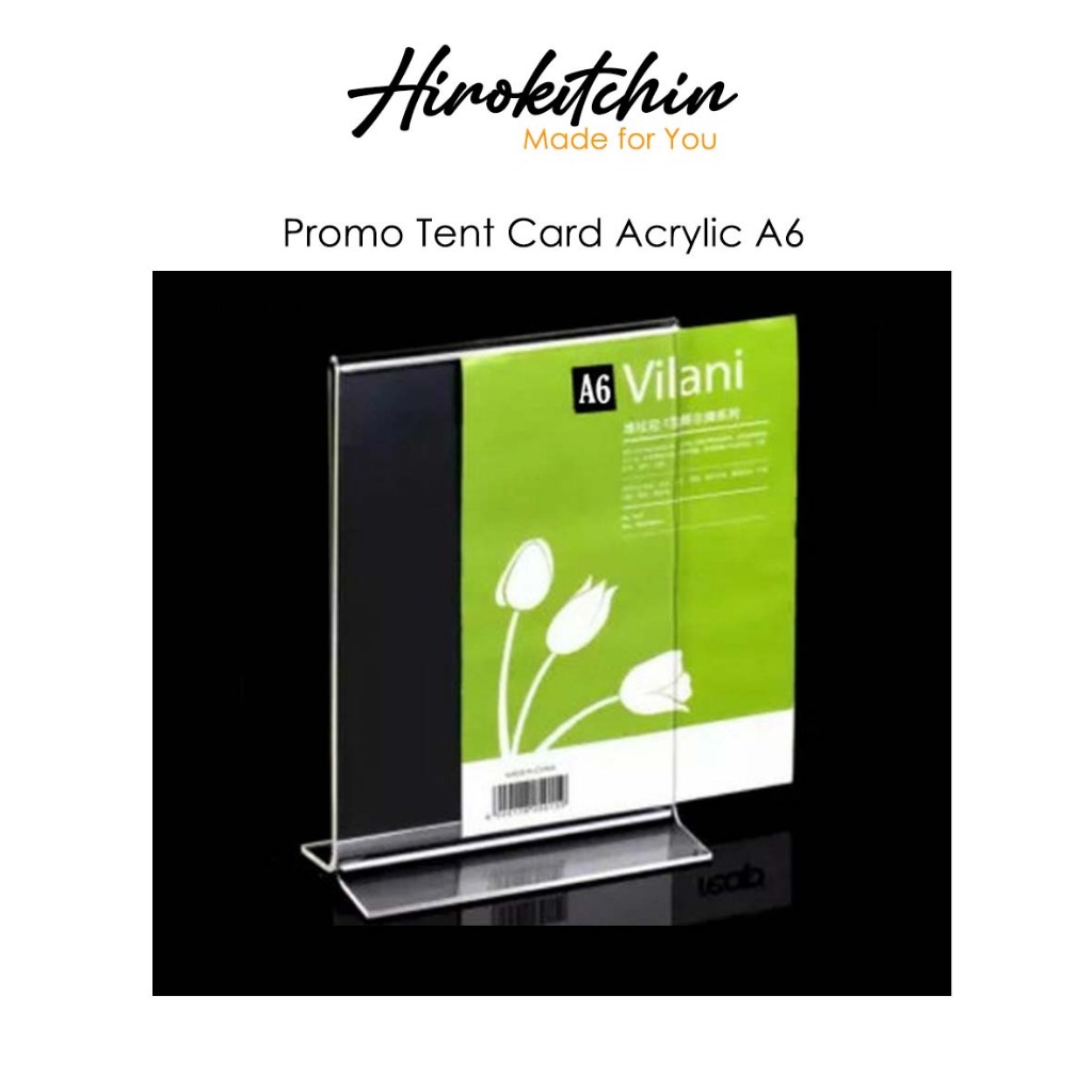 

Hirokitchin - A6 TEMPAT BROSUR / TENT HOLDER / TENT CARD AKRILIK DISPLAY 2 SISI A6 (PROMO)