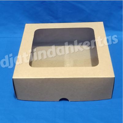 

Kardus coklat window ukuran [ 22X22 ] per pcs (ECER)