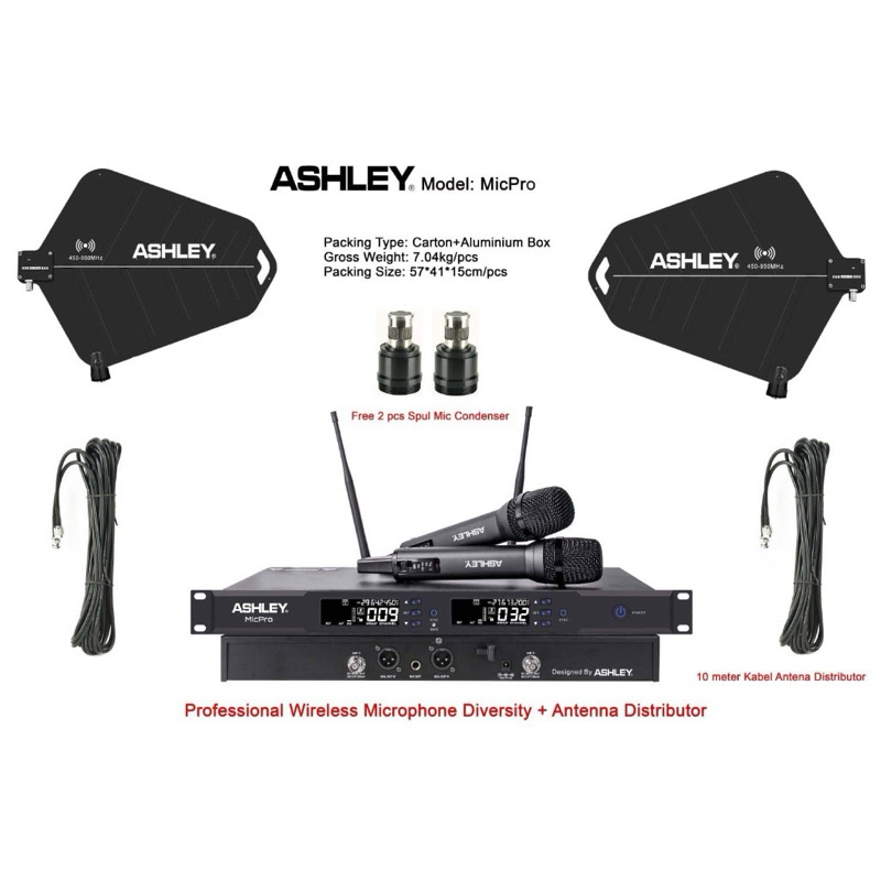 mic wireless ashley mic pro original ASHLEY MIC PRO FREE KOPER