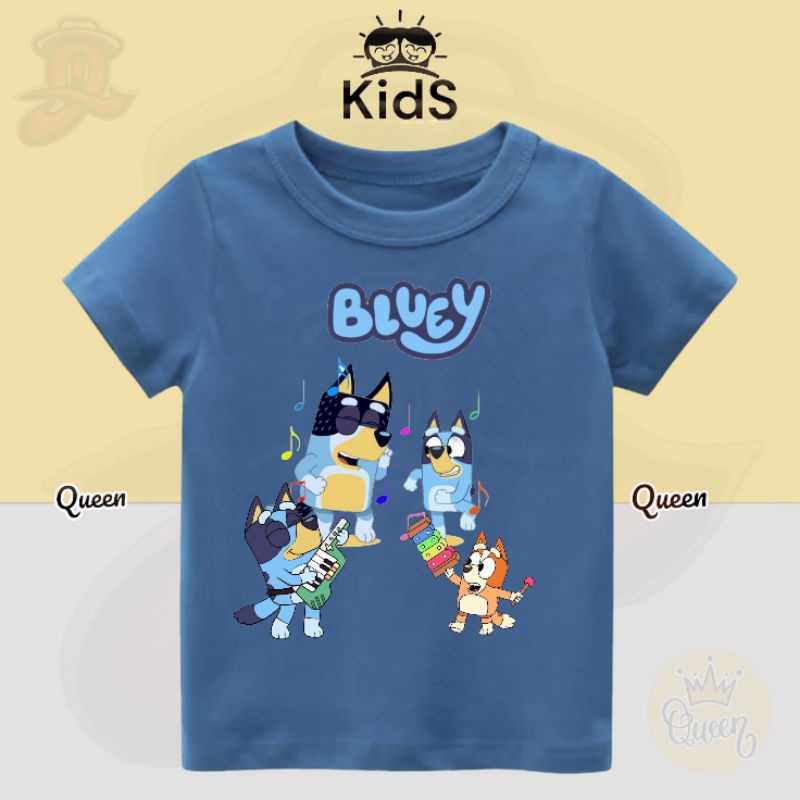 Kaos Anak anak bergambar kartun viral keluarga musik bahan combed 30s