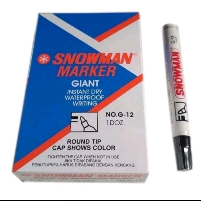 

[100% ORIGINAL] SPIDOL SNOWMAN PERMANEN WARNA HITAM
