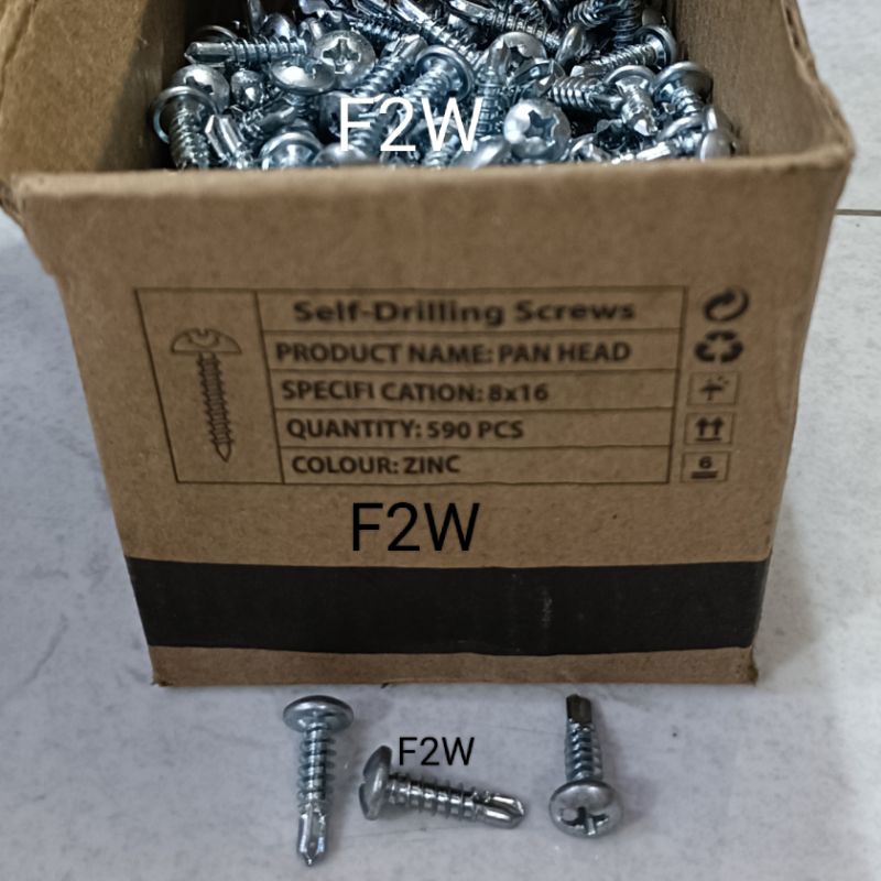 SDS PH (+) 8X16 VMF SEKRUP DRILLING SDS KEPALA BULAT 8X16 SKRUP ROOFING 8X16