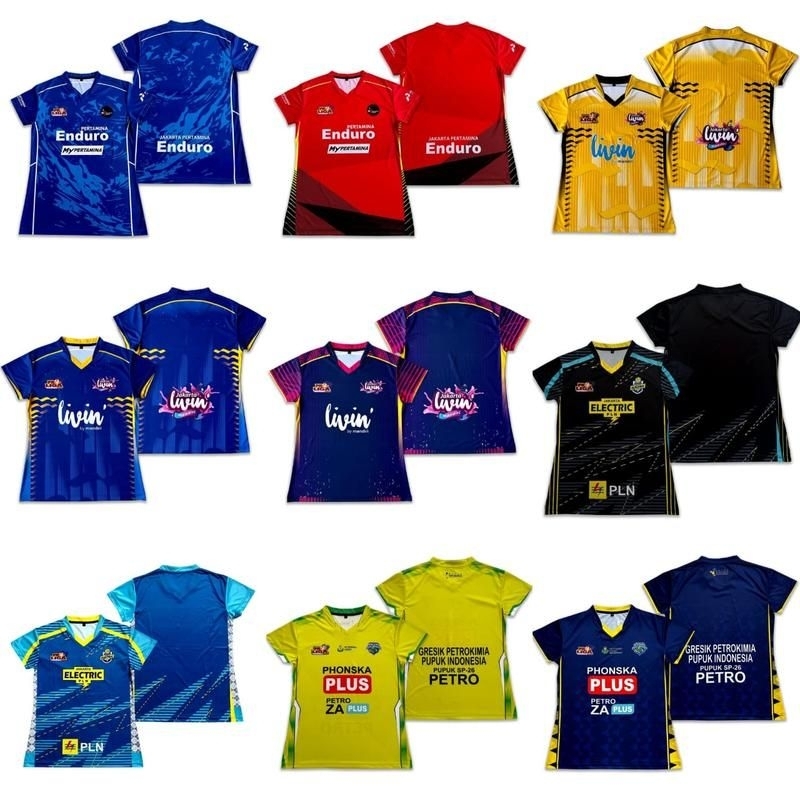 Jersey Voli Volly Volley Voly Proliga Full Printing Cewek Cowok Anak Dewasa Kaos Baju Atasan Olahrag