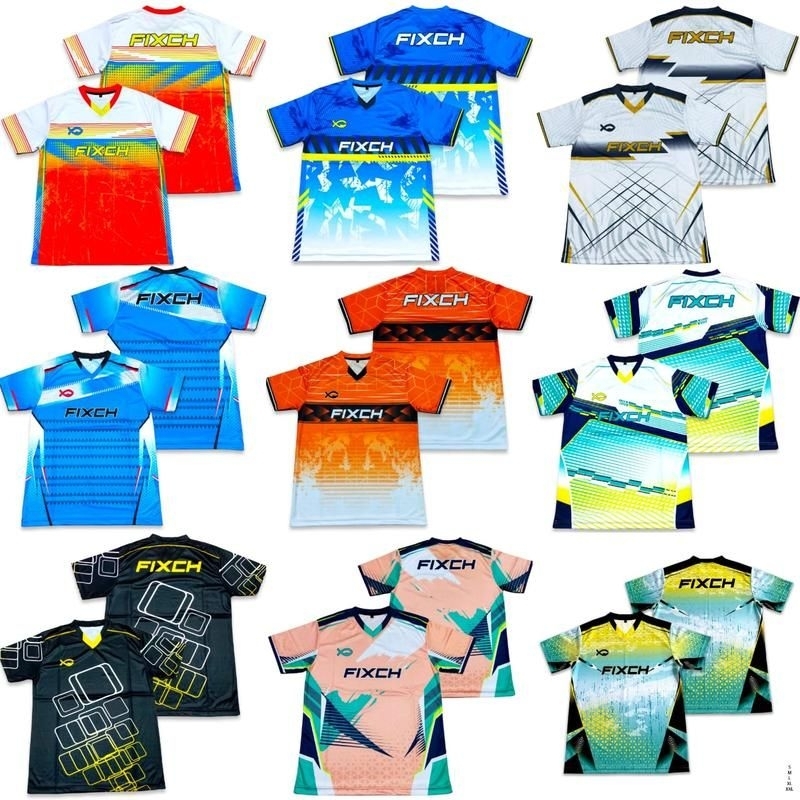 Jersey Voli Volly Volley Voly Fixch Full Printing Cewek Cowok Anak Dewasa Kaos Baju Atasan Olahraga 