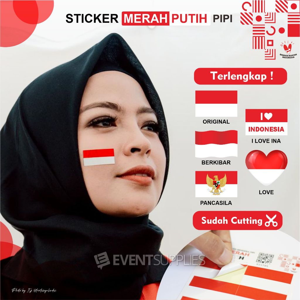 

Stiker Merah Putih Pipi