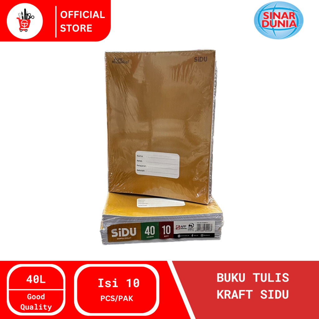 

Book | Buku Tulis SiDu Kraft/Craft 40 Lembar (1 PAK)