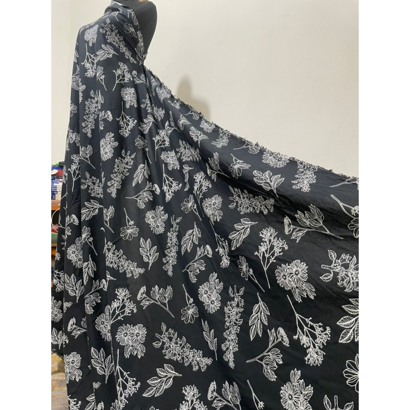 Bahan Kain Rayon Silk Motif