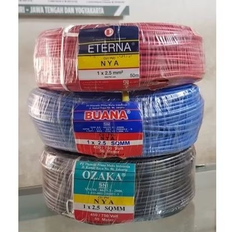 Buana / Ozaka NYA 1x2,5mm 50m Kabel Tembaga Tunggal