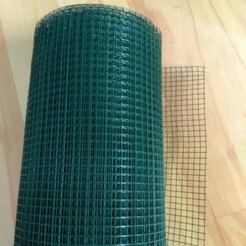 Kawat Loket PVC Hijau 1/4 inch Ram Ayakan Kandang Ayam Pagar Per Roll (10 meter)