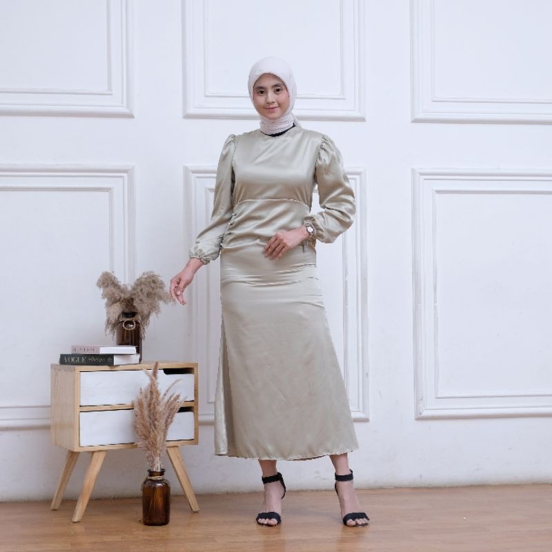 ELORA GAUN MAXI TERBARU / DRESS BRIDESMAID KEKINIAN / GAMIS KONDANGAN / BUSANA MUSLIM WANITA / BAJU 