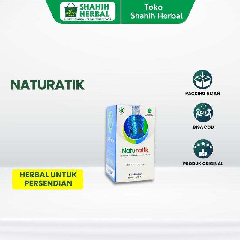 NATURATIK herbal untuk mengatasi Rematik, saraf kejepit, gangguan sendi, tulang. kapsul Naturatik