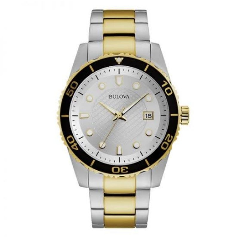 Bulova 98A198 - Jam Tangan Pria - Silver Gold - Original - Garansi Resmi