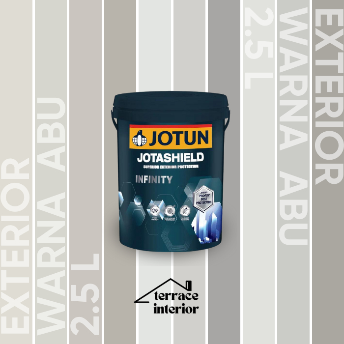 Cat Tembok Exterior Infinity Jotun warna Abu 2.5 L