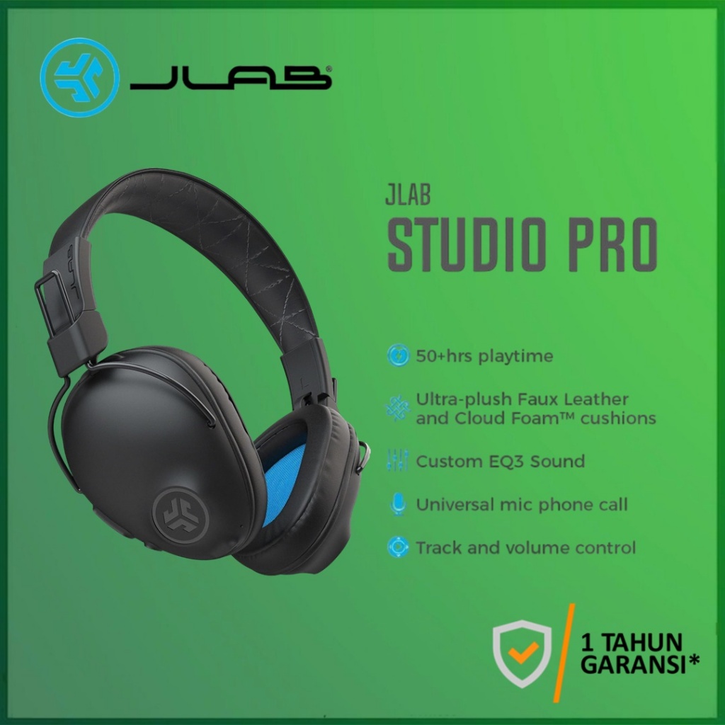 JLab Studio Pro Wireless Bluetooth Over Ear Headphones Headset