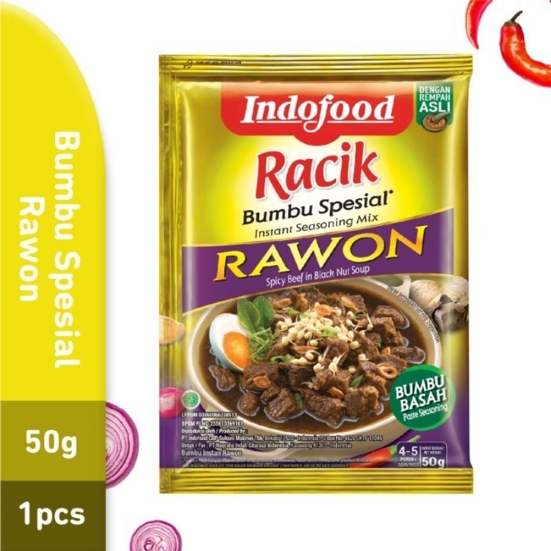 

Bumbu Racik Indofood Soto Ayam/Rawon Kuning Murah Halal