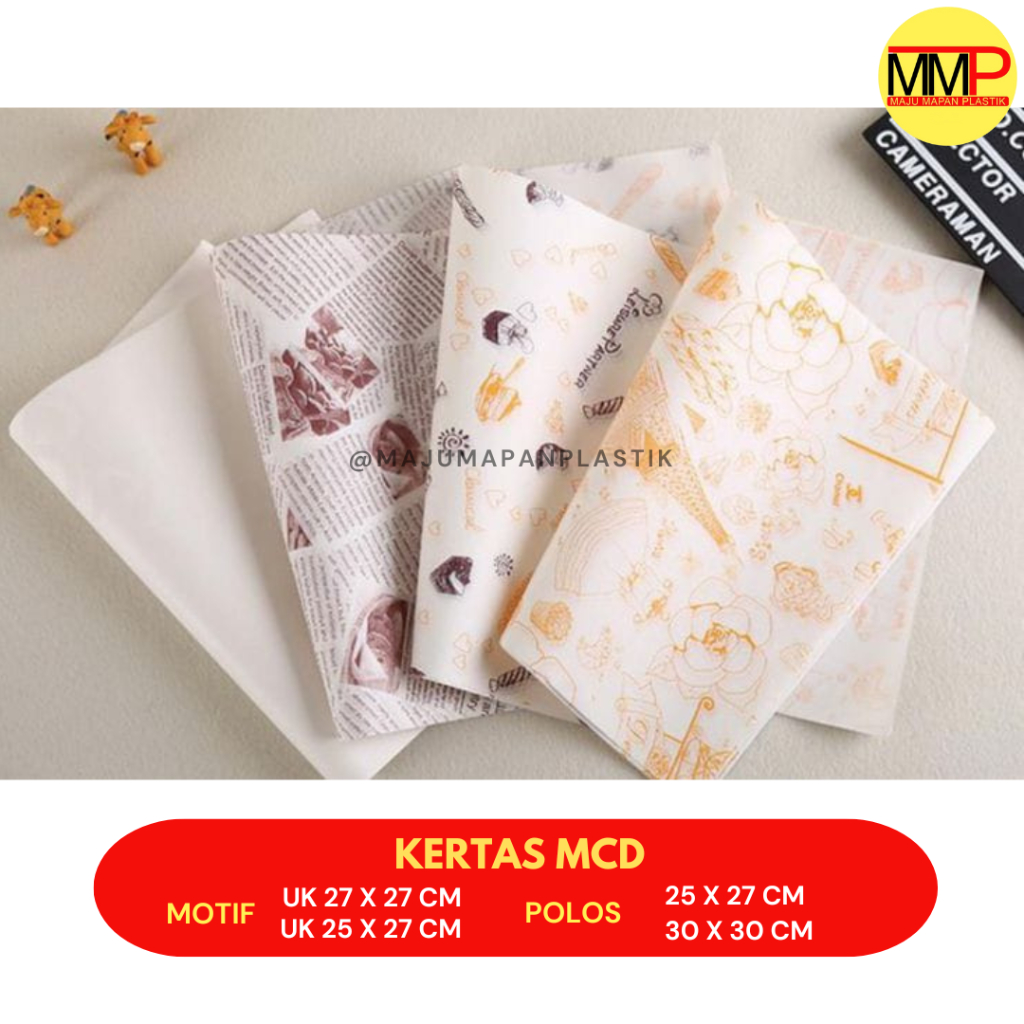 

[100pcs] Kertas bungkus nasi laminasi ala mcd dan kfc / Kertas Kebab / Kertas Pembungkus Nasi Putih