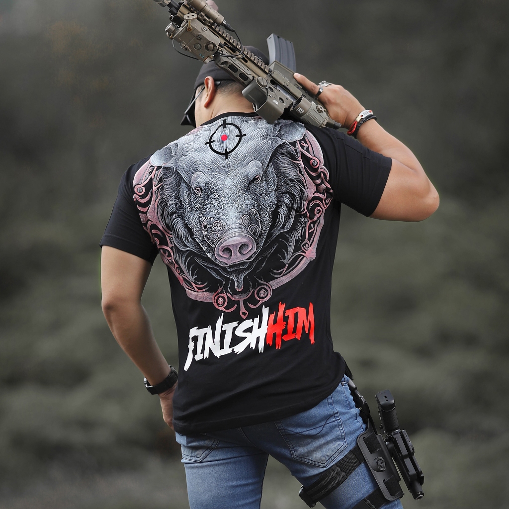 KAOSBOS.ID Kaos Tactical Babi Hutan T-Shirt | Kaos Camo Berburu Baju Babi Hutan