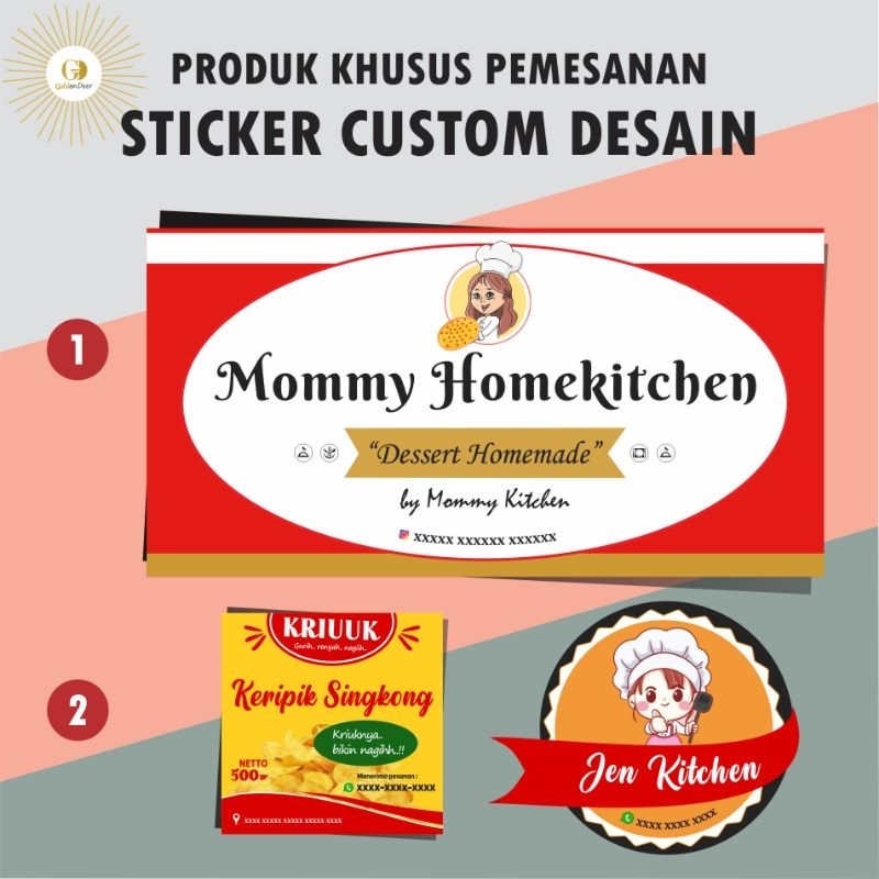 

Cetak Stiker Custom/ Custom Stiker Logo Kemasan/ Stiker Logo Olshop/ Logo Usaha/ Stiker Kemasan Bulat Kotak Persegi Panjang