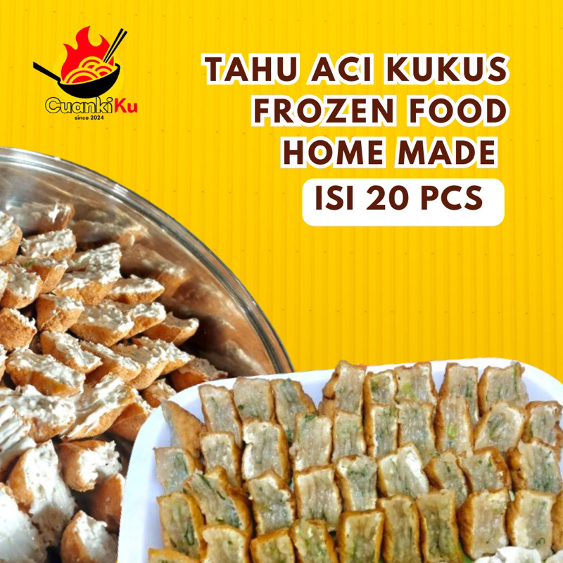 

Tahu aci kukus setengah mateng home made vacuum isi 20 pcs topping baso cuanki