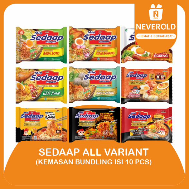 

(BUNDLING 10PCS) MIE SEDAAP INSTANT ALL VARIANT @75GR