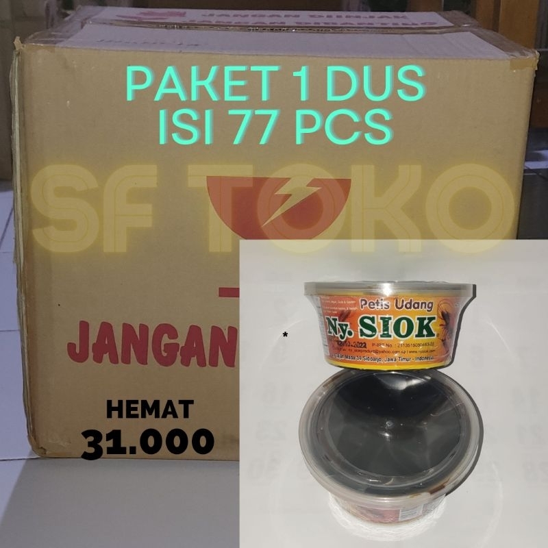 

(Lebih Hemat) Paket 1 dus Petis Udang Ny Siok / Ny. Siok isi 77 Pcs